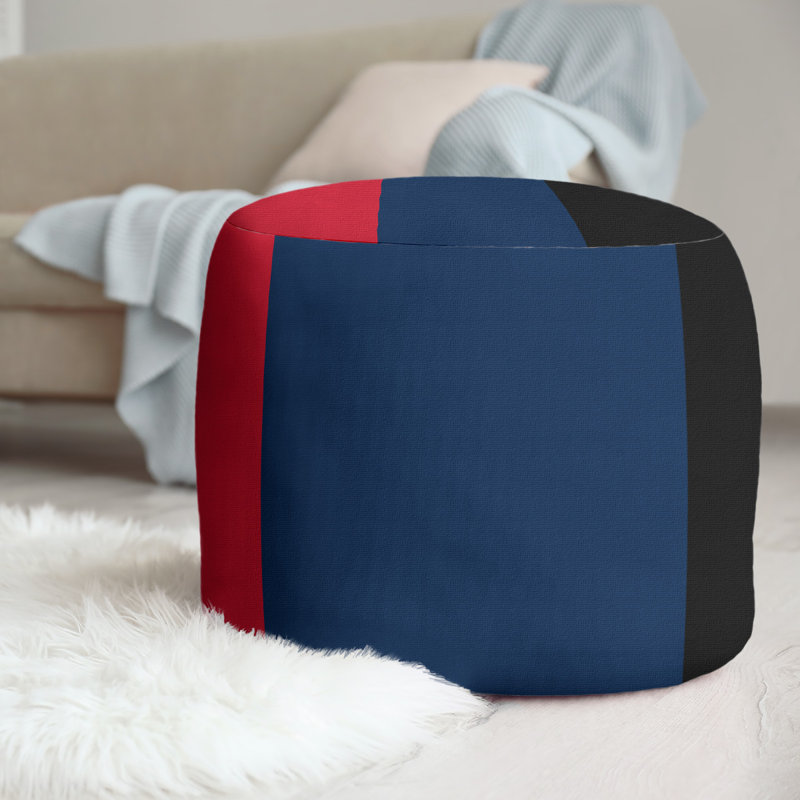 Repose-pieds repose-pieds rond 20,5", Rouge / bleu / noir, Washington