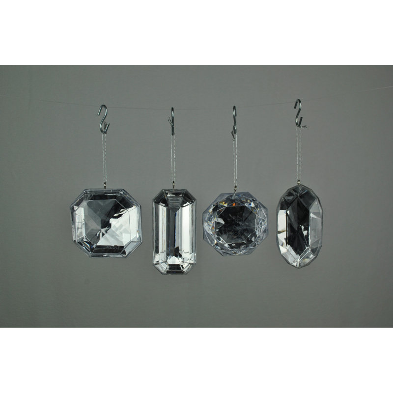 4 Piece Jewel Ornament Set, Clair