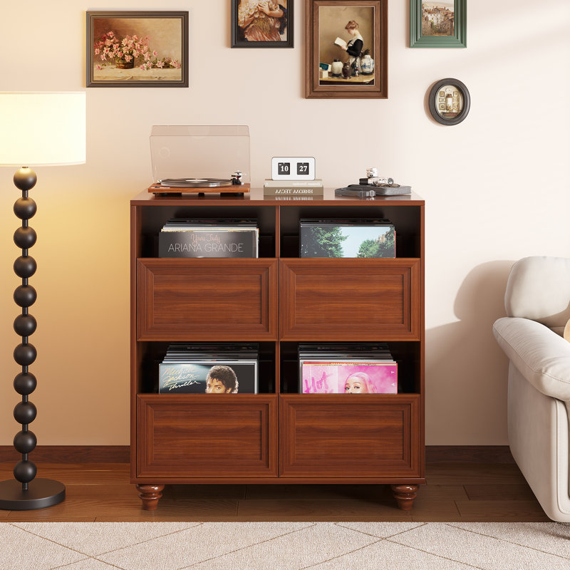 MDF 85cm H Media Shelves, Brown