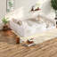 Lit double moderne avec rangement, panneau de plancher en bois aggloméré pour la maison