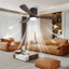 Ventilateur de plafond moderne à 3 pales de 42 po avec lumière DEL et ventilateur encastré à télécommande avec pales en bois massif à 3 vitesses 6 couleurs-1856561771-1856561770