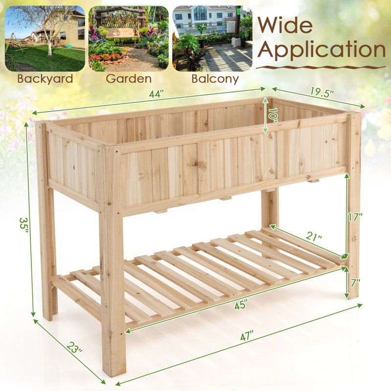 Wood Elevated Planter