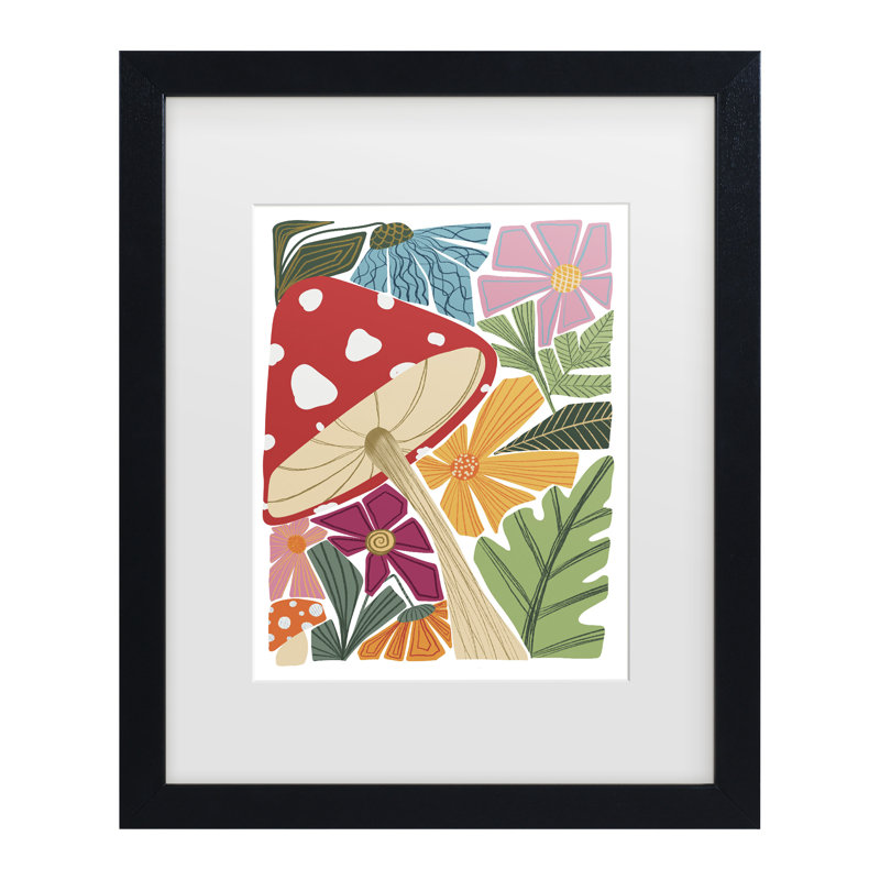 Œuvre encadrée à la bolognaise, jardin sauvage 3