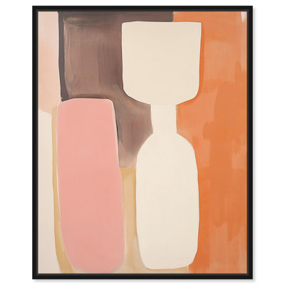 «Peach Echoes I Canvas Modern Boho Abstract» par Art Remedy