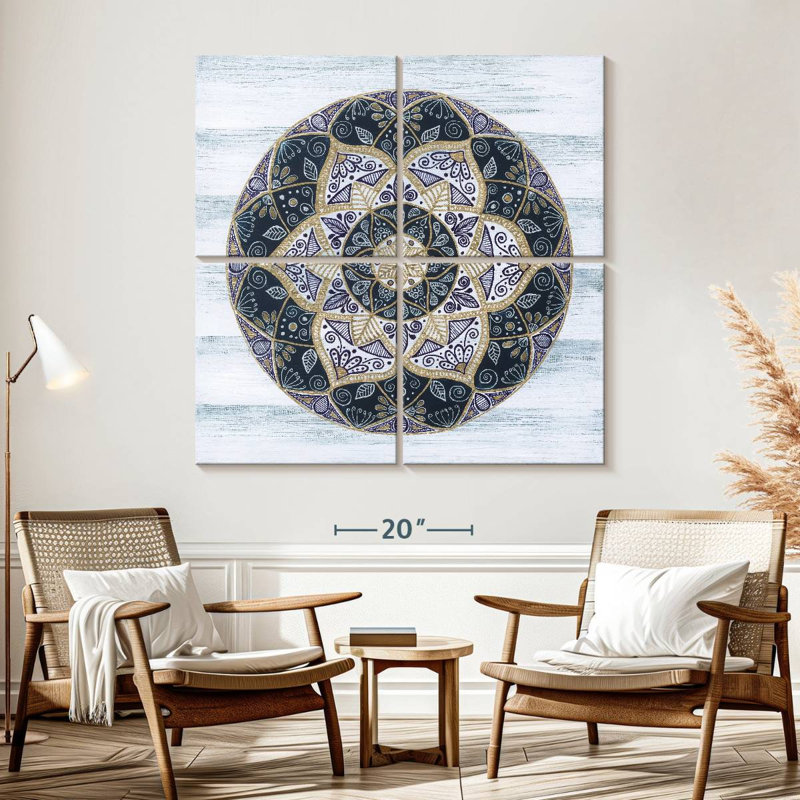 Mandala côtier Kerner II, H 57 po x l 57 po