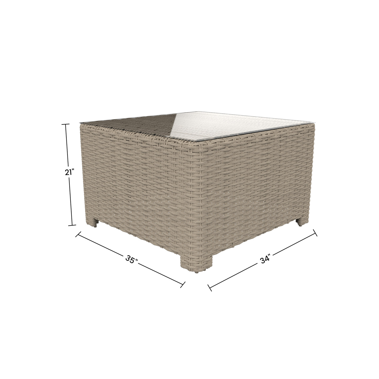 Outdoor Square Coffee Table