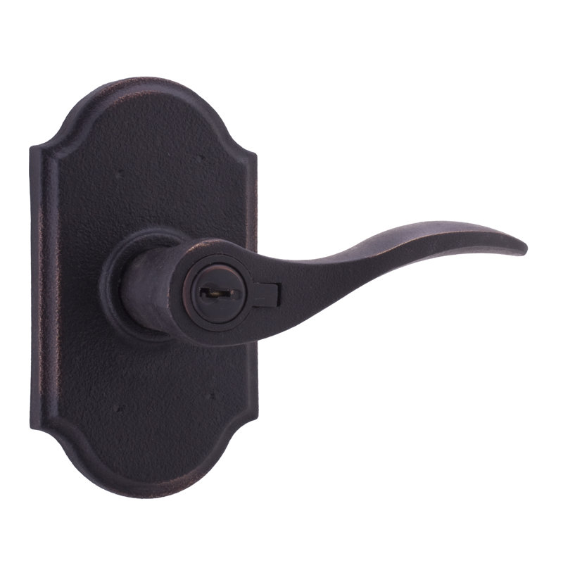 Levier de porte à clé Carlow, Droite, Noir