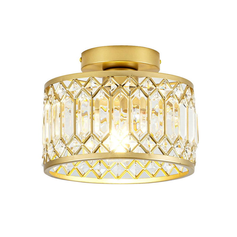 Plafonnier en cristal, Doré