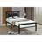 Deep Black Queen Platform Bed, Storage Underbed Clearance Metal Frame with Padded Headboard and Footboard, No Box Spring Needed