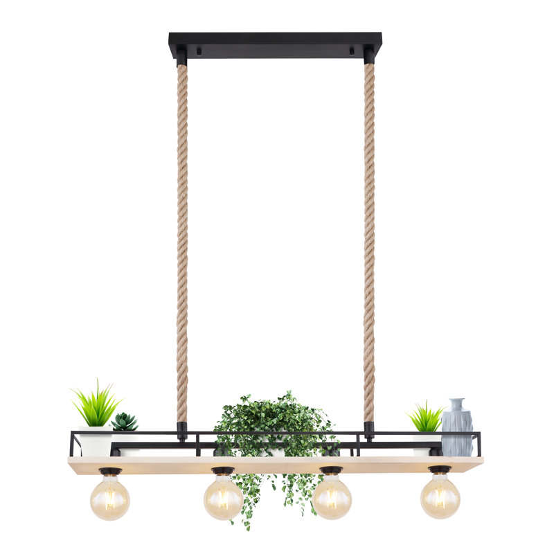 Burch 4 - Light Black/Brown Kitchen Island Pendant