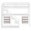 Lit mezzanine simple avec deux commodes, bureau et bande lumineuse-261523524-261523526