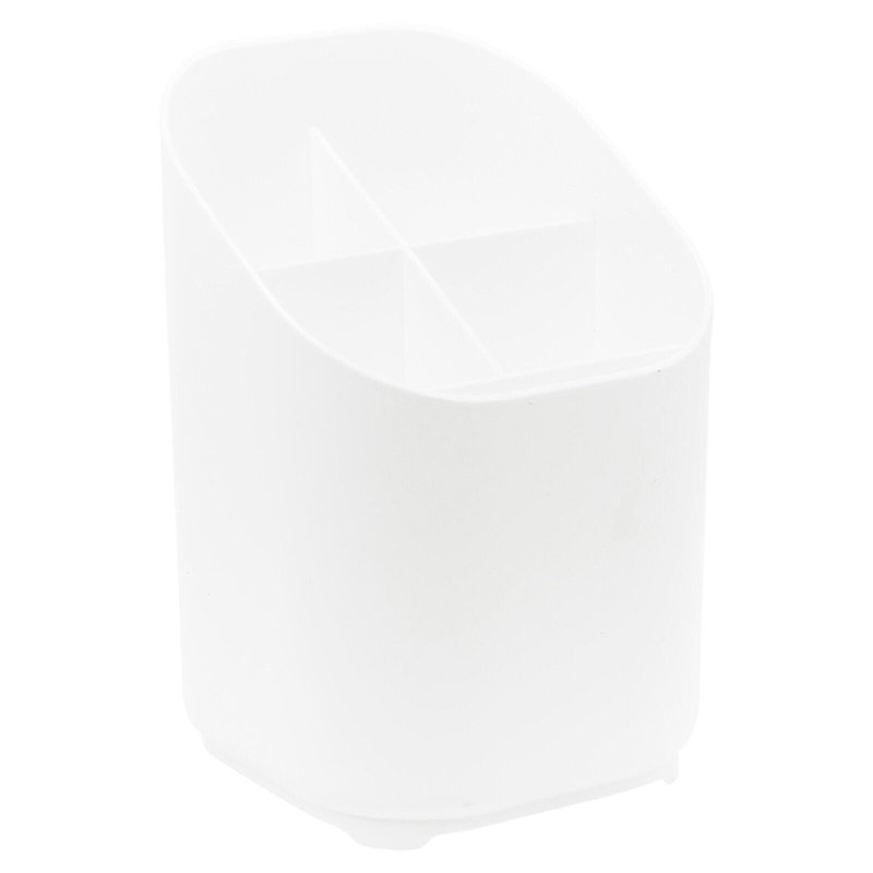 Plastic Utensil Crock, White