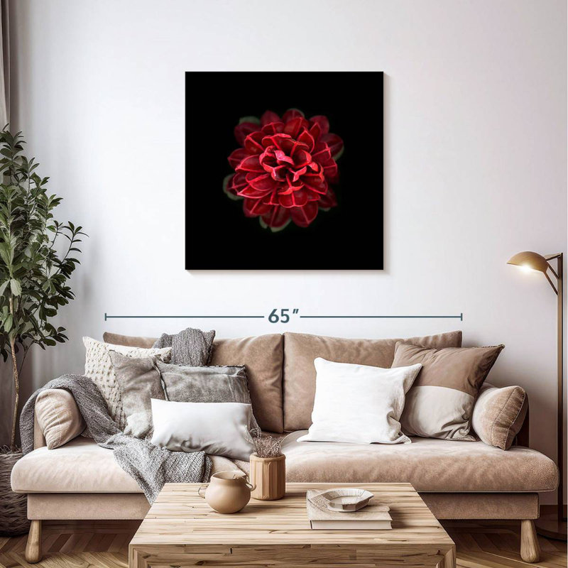 Harnek In Red, 36" H x 36" W