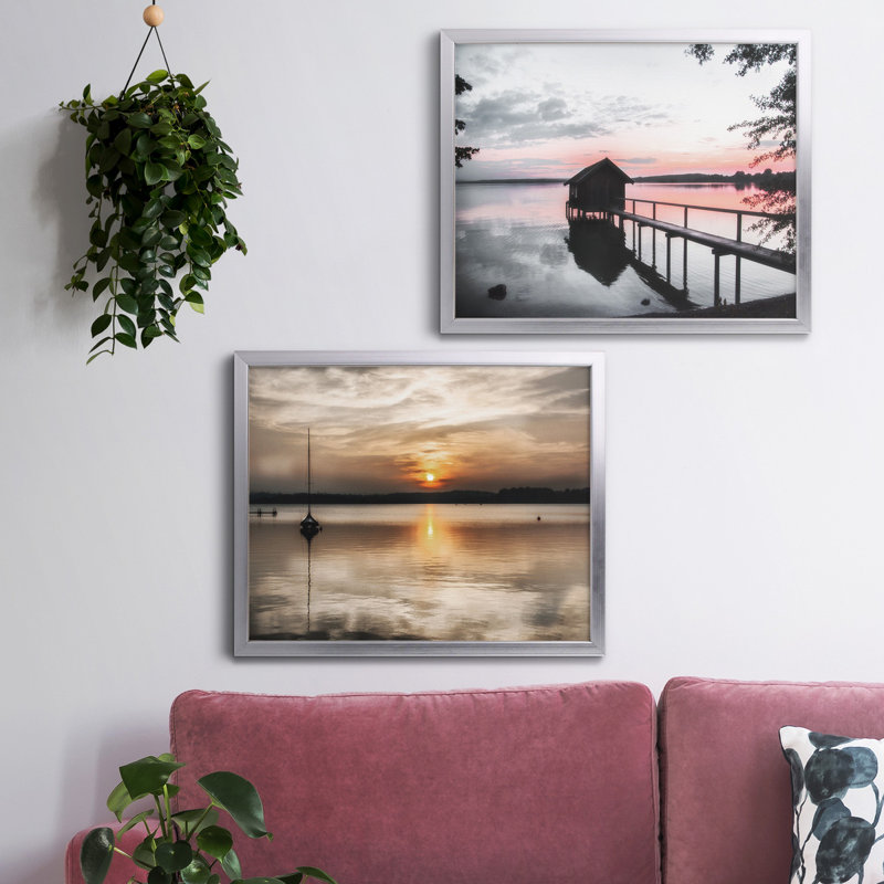 Reproduction de photo sur toile, Toile avec cadre argenté, Pas de tapis