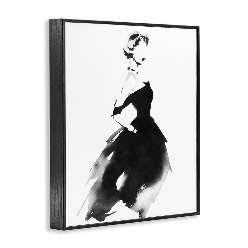 «Shadow Waltz Silhouette», estampe numérique, conception de Svetlana Aleynikova, Giclée noire de minuit encadrée