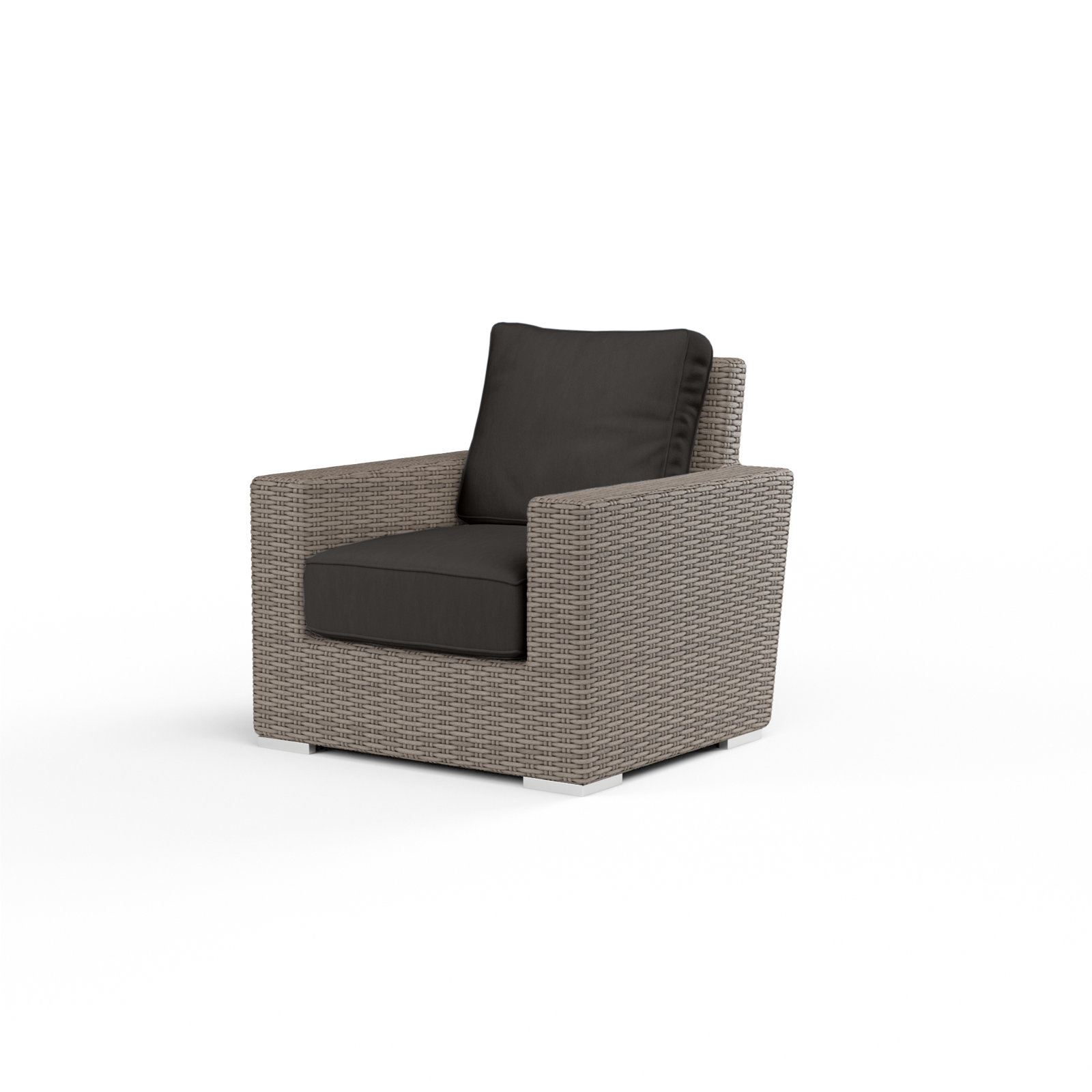 Montecito Sunbrella® Patio Lounge Chair, Driftwood, Spectrum Carbon Sunbrella® Plainweave