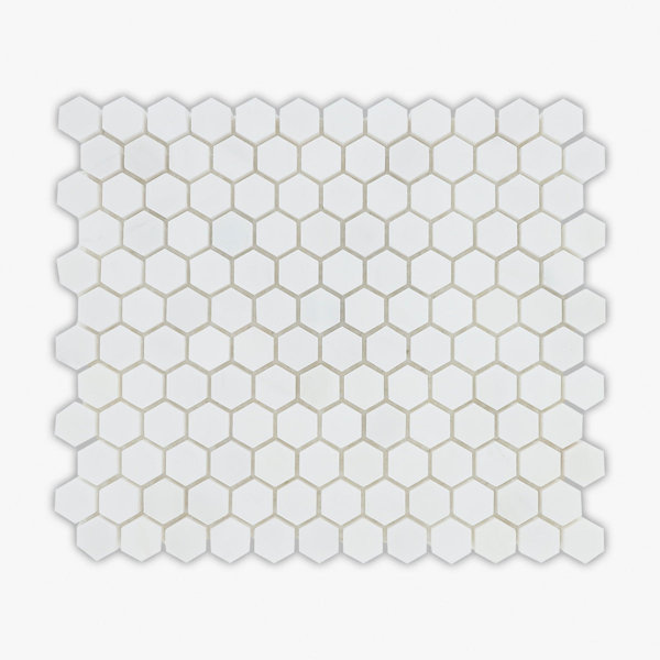 Bianco Dolomiti 10" x 12" Marble Honeycomb Mosaic Wall & Floor Tile