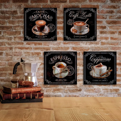4 Piece Wrapped Canvas Wall Art