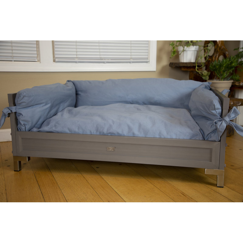 Lit pour chien surélevé avec coussin Achilles Manhattan ECOFLEX®, Très grand (l 38,6 po x P 26,5 po x H 14,8 po), Gris