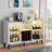 Ermo Wine Bar Cabinet with Led Light, Home Coffee Cabinet with Wine and Glass Rack-347748942