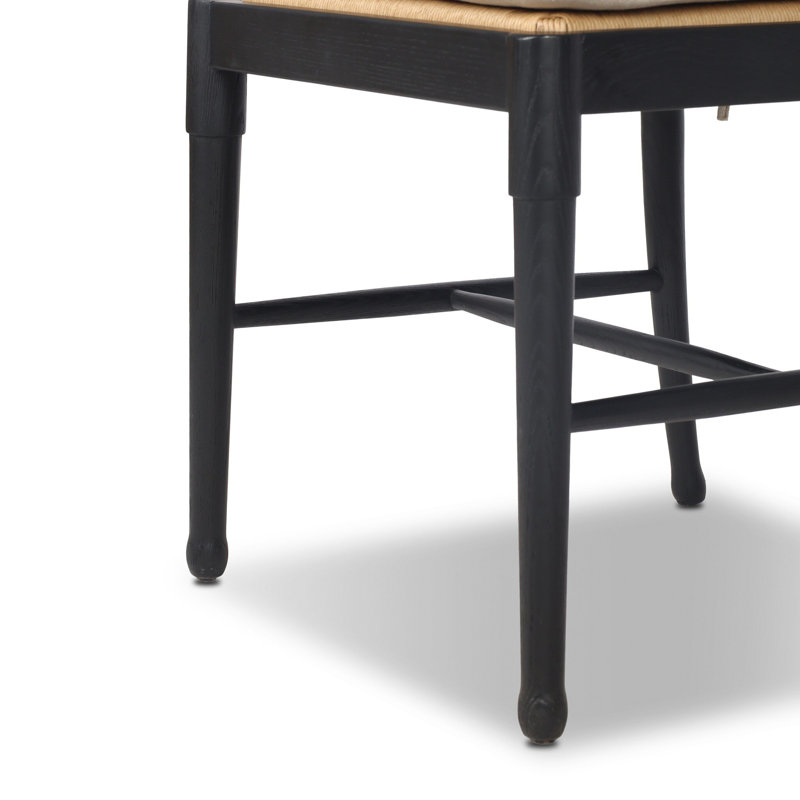 Fayth Dining Chair with Cushion, Dune Linen, Stained Black Ash