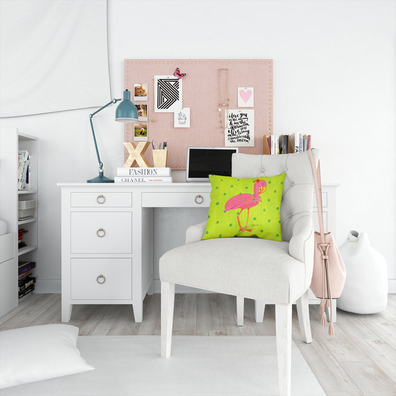 Flamingo Indoor Outdoor Throw Pillow