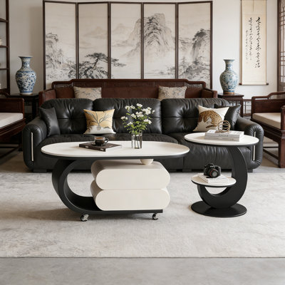 Table basse Rock Slab avec rangement