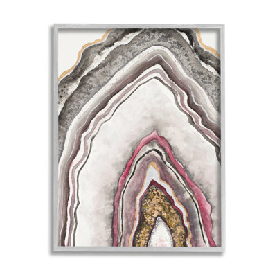 Motif d'arche de roche rose neutre Geode