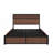 Queen Size Large Raised-Pattern Platform Bed Frame With Drawer And USB Socket