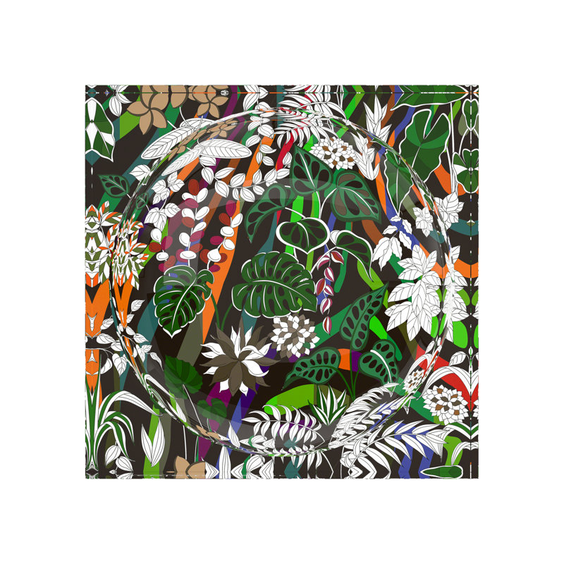 Vide-bonbons en acrylique Sabi Jungle, L 8 po x P 8 po x H 2 po, Chocolat