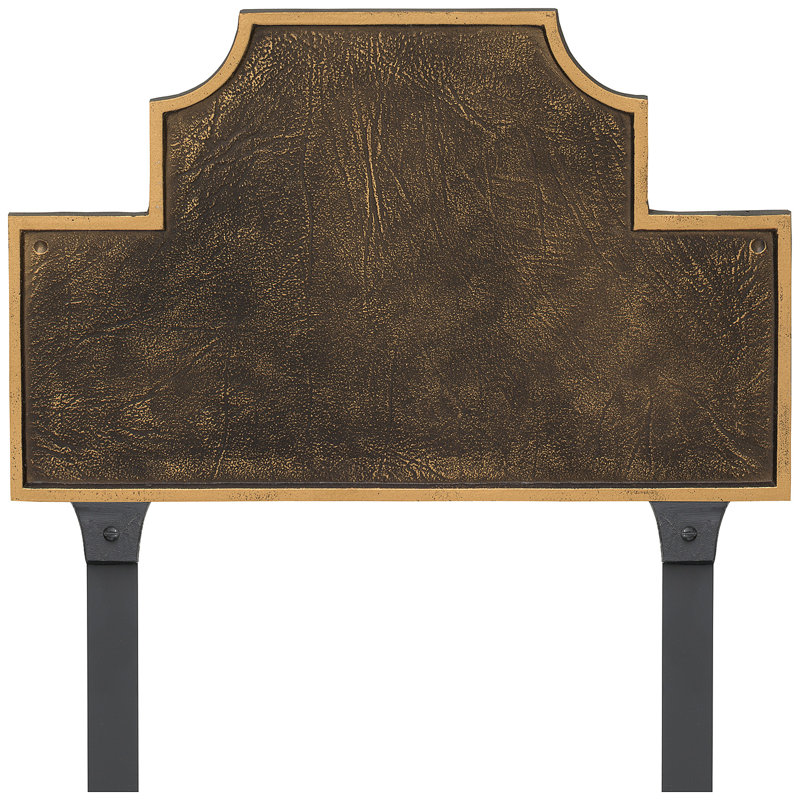 Plaque d'adresse Beckford, Bronze vieilli / doré