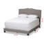 Grand lit rembourré Gandert, gris clair, H 50,9 po x l 64,1 po x L 83,3 po Gandert-29885489-29885491