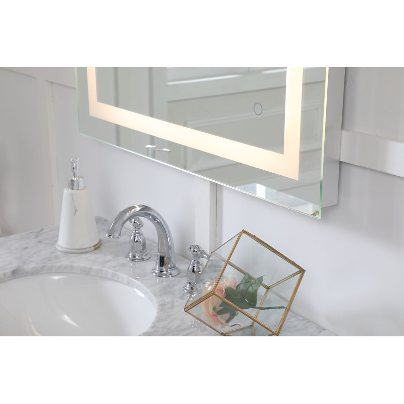 Scoles Flat LED Wall Mirror, 36" x 30"
