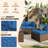 14-Pcs Outdoor 4" Thick Cushion Set, Outdoor Patio Cushion Cover Replacement, Water-Repellent Sofa Cushion-40768234