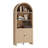 William 71" Tall Farmhouse Bookshelf with Arched Top & Storage Cabinet-118343182