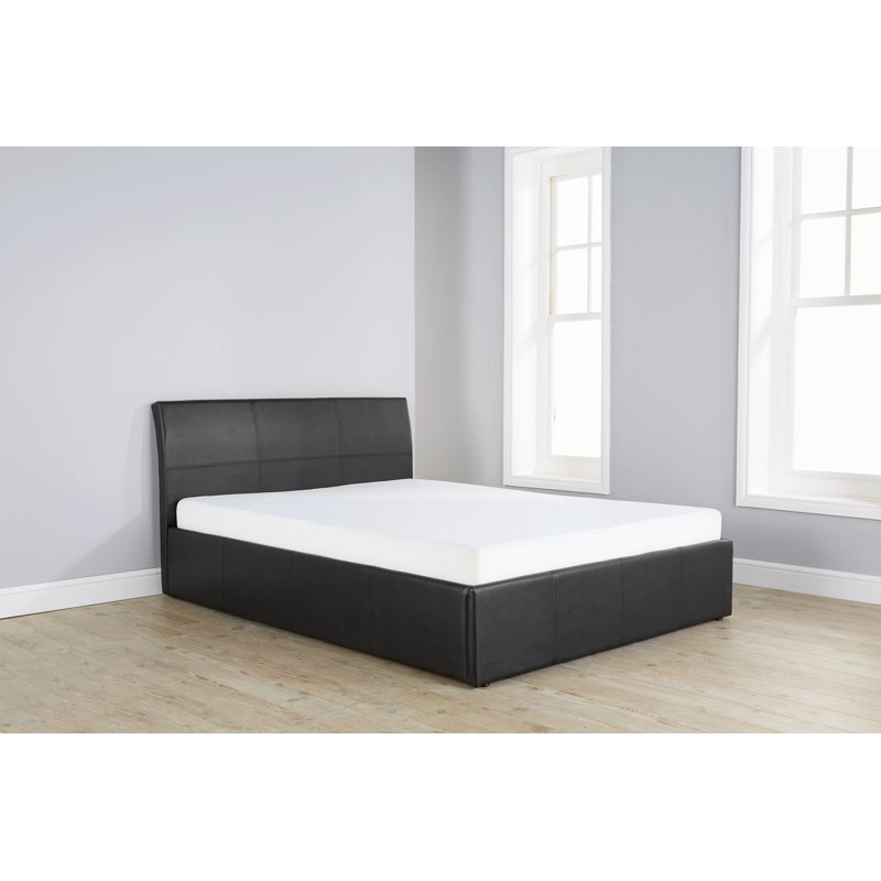 Baudoin Upholstered Ottoman Storage Bed, Double (4'6), Black