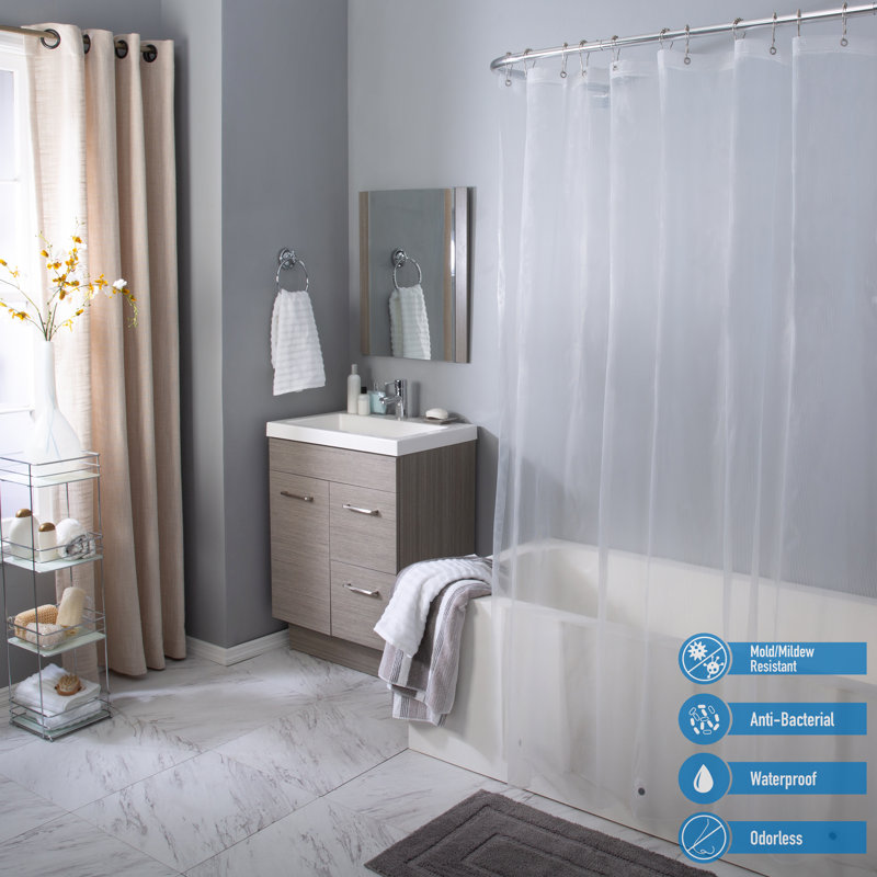 Doublure de rideau de douche Peva Elle, Transparent