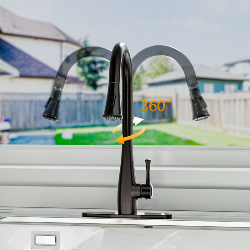 RoomTec Pull Down Kitchen Faucet, Oil Rubbed Bronze