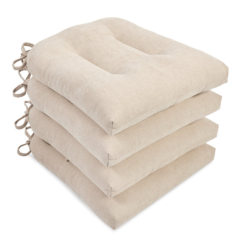 Coussin de siège 4 pièces Ebern Designs, Beige