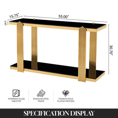 Console à miroir 55,00 pouces