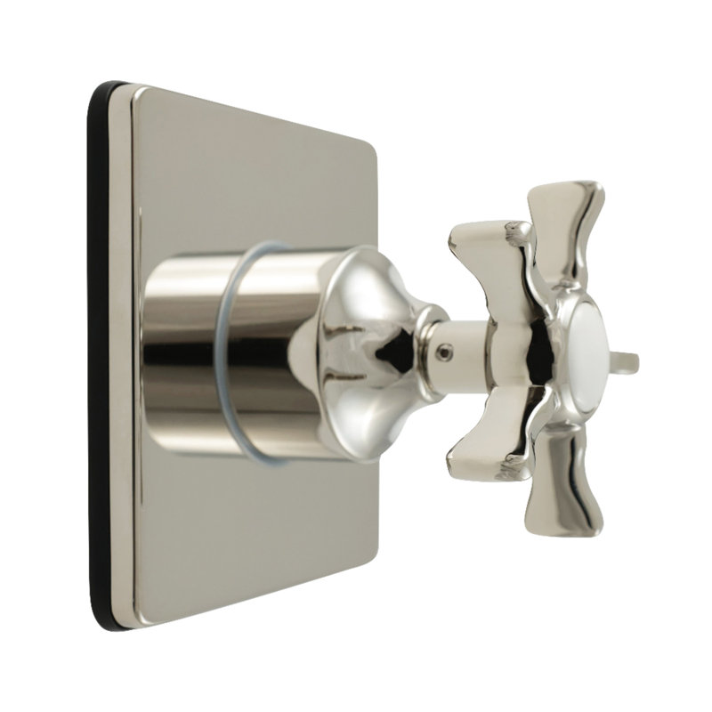 Valve de dérivation à trois poignées à poignée simple Kingston Brass Hamilton, Nickel poli