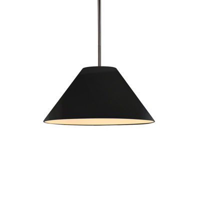 Radiance - luminaire suspendu 1 lumière Avola - jaune pâle - noir mat - l 15 po x H 7,25 po - ampoule remplaçable - tige rigide