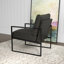 64cm Wide Modern Faux Leather Upholstered Accent Armchair with Metal Legs (Set of 2)