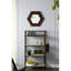 18.5"X18.5" Wood Frame Hexagon Mirror, Adding Style To Home Decor, Dark Brown Mirror With Stable Solid Frame, Hallway Living Room Bathroom 18.5"X18.5-41070034
