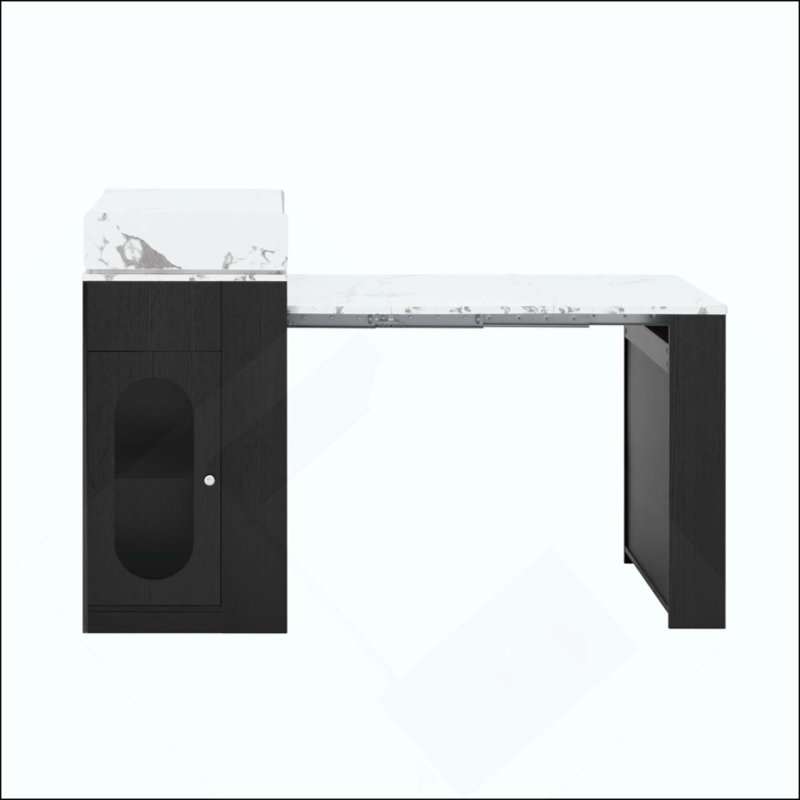 Extendable Dining Table With Folding Tabletop, Bar Table With Drawers And Power Outlet, Kitchen Island With Wheels And Hooks, Sideboard For Kitchen And Dining Room