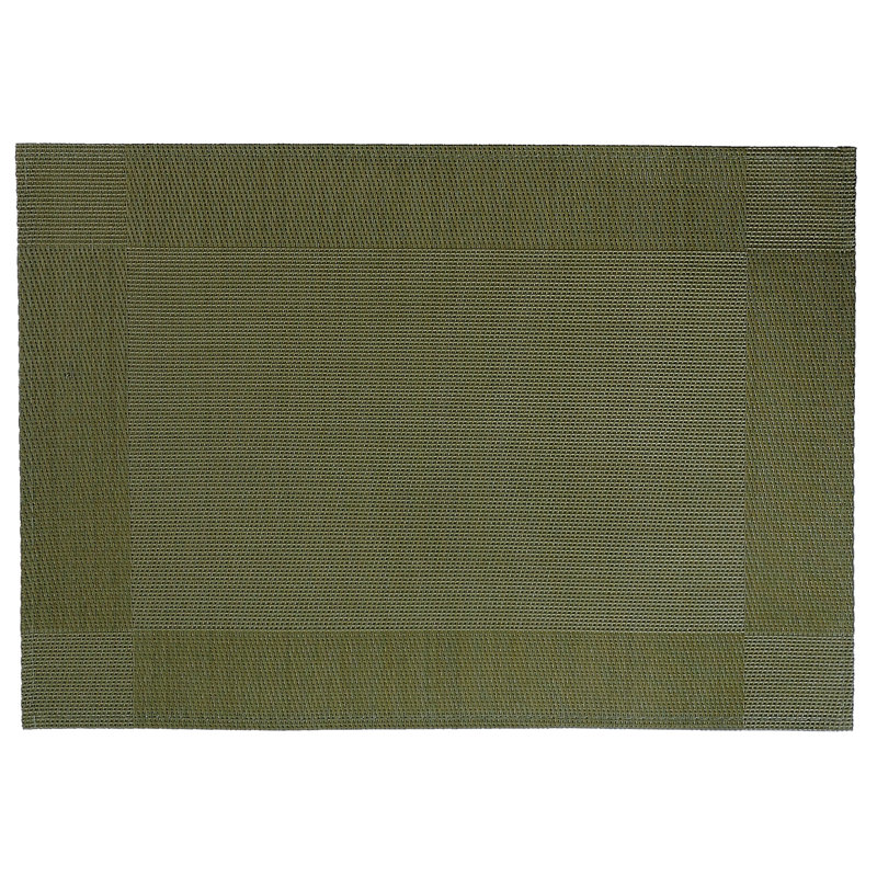 Ensemble de 12 napperons en vinyle, Vert