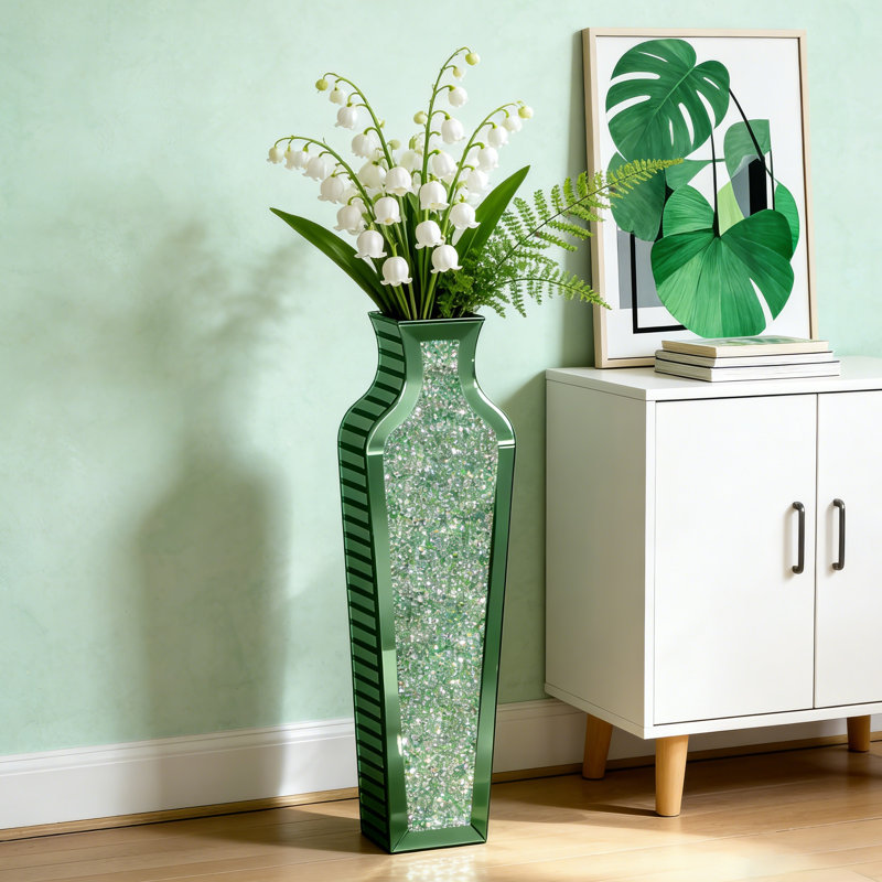 Vase de plancher en verre DeGrailly, Vert