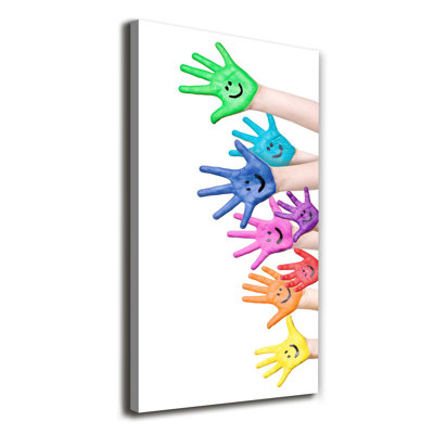 Painted Hands - Wrapped Canvas Print