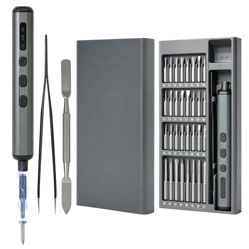Ensemble de tournevis électrique de précision 72 en 1, tournevis stylo 3,7 V avec charge rapide de type C et lumière DEL, idéal pour la réparation électronique de téléphones, montres et ordinateurs portables.