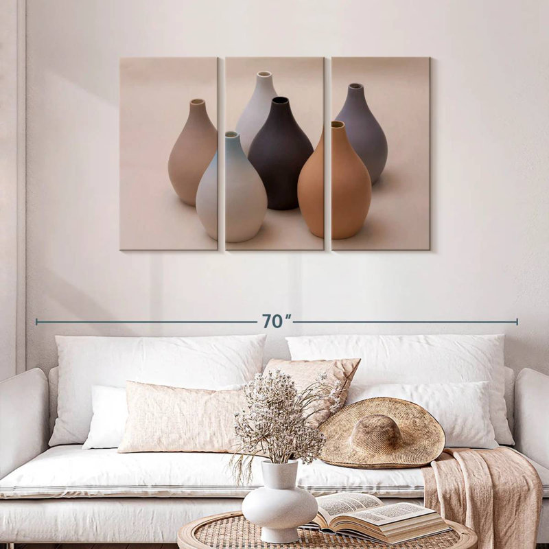 Minimalist Vases, 28" H x 45" W